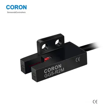 CORON GG5-R2M-P R Type Optical Sensor Small Micro Slot PNP output Infrared LED Normally Open/Closed Infrared LED  cable Wire