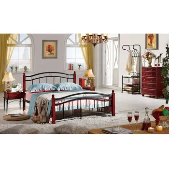 Modern bed for two children pictures of wood double bed L900*W1900*H860mm