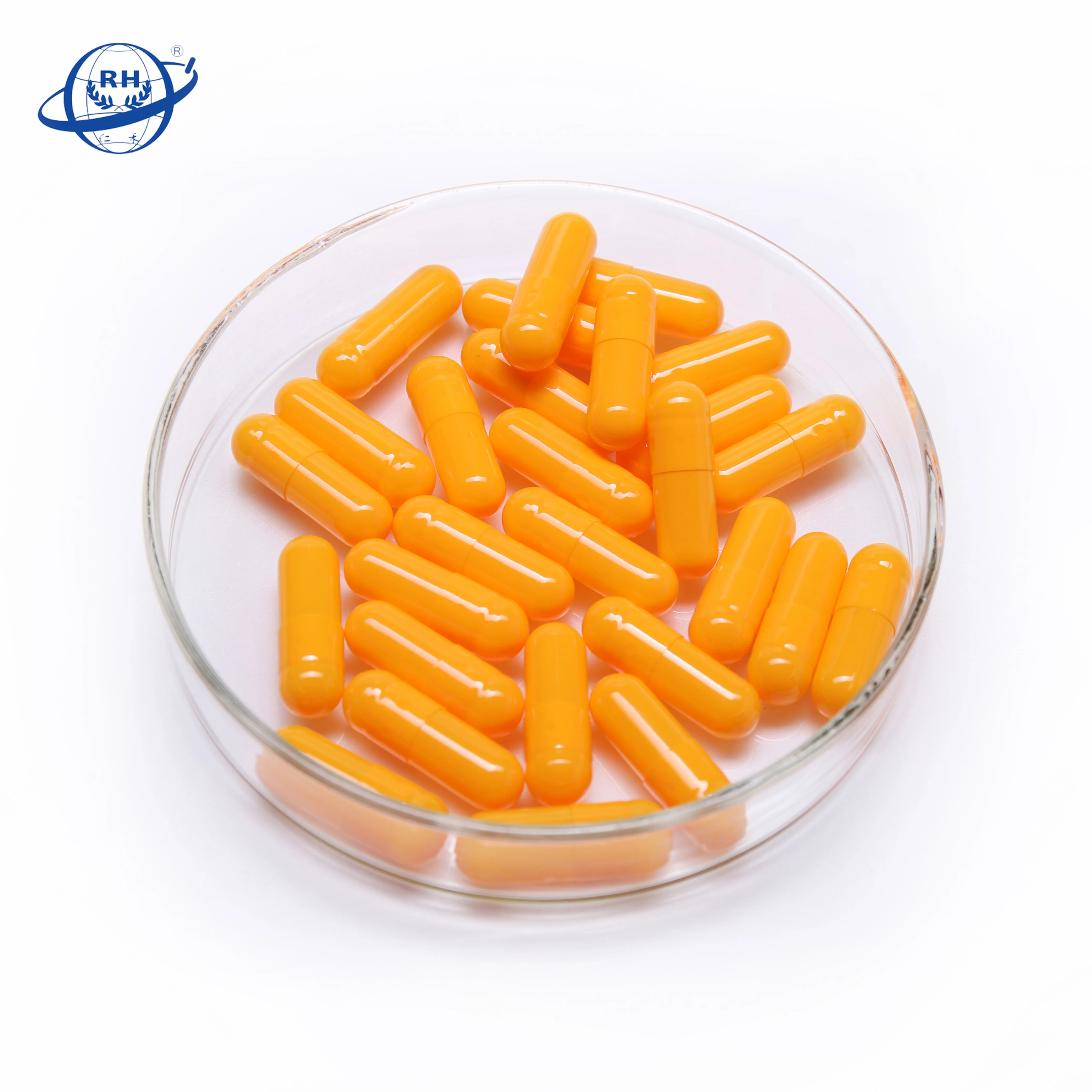 Пустые желатиновые капсулы #0 оранжевого цвета раздельная машина для наполнения индивидуальный цвет и