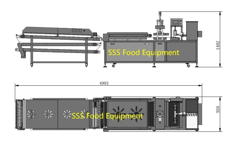 Automatic Tortilla Making Machine Gas Oven Roti Production Line For Sale