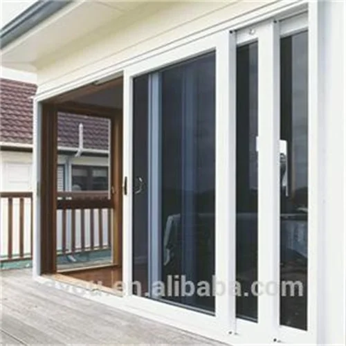 Aluminum Profile Sliding Doors for Balcony 90 Degree Glass Living Room Stainless Steel Modern Customizable Sound Insulation