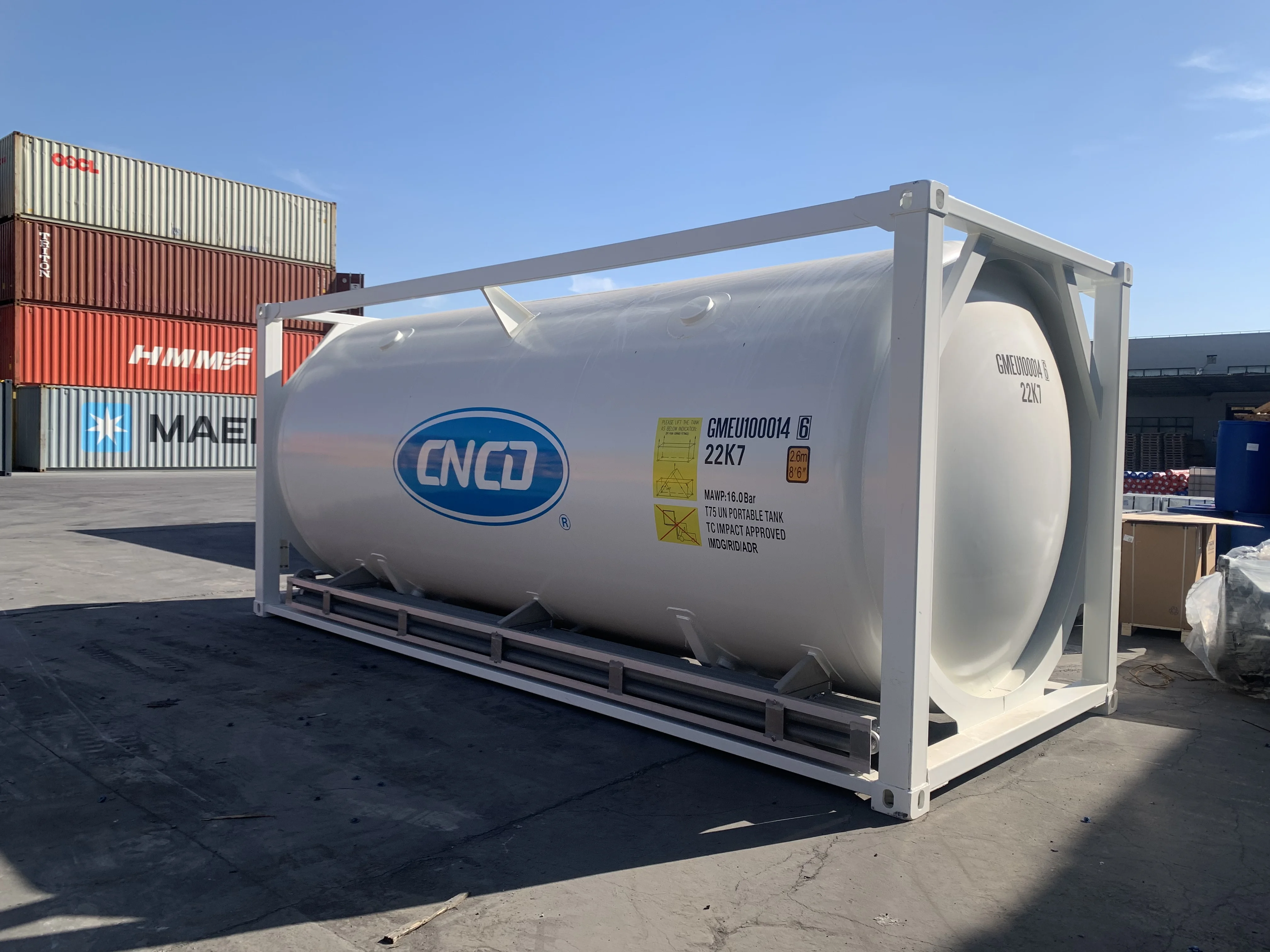 Asme Standard 20ft Cryogenic Iso Tank Container Iso Tank T75 Transport 