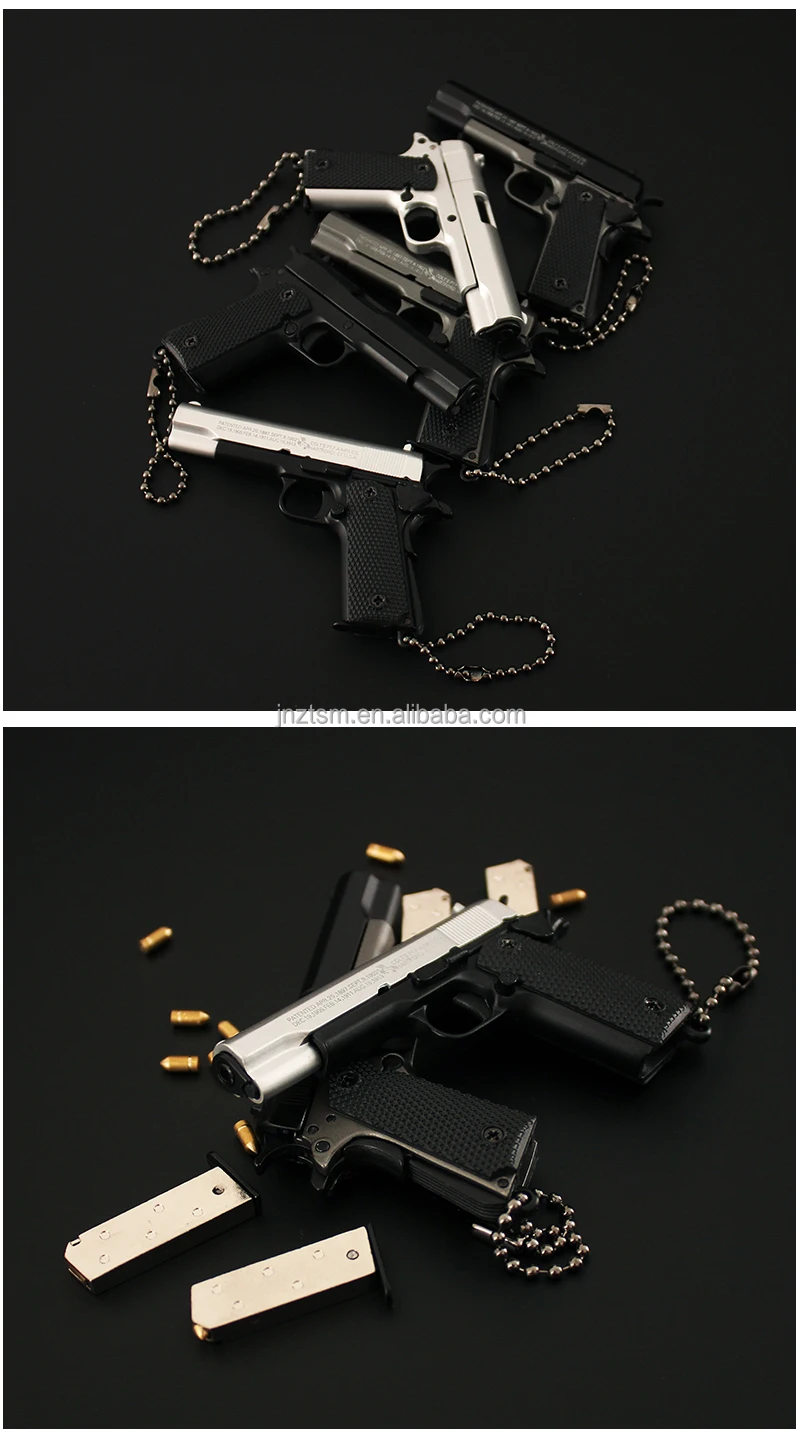 Mini Gun Keychain 1911 Metal Toy Hot Style 13 Model 75mm Mini Gun
