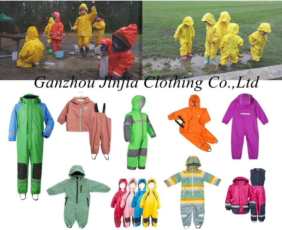 图片[1]-Fashion waterproof polyester Children boys Rain Coat poncho-jinjiaraincoats