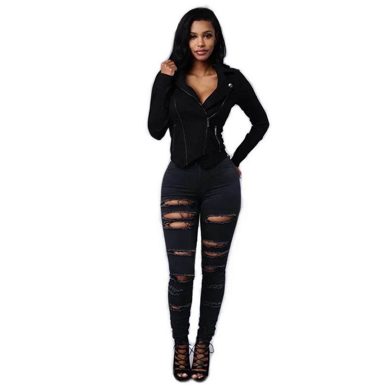 2021 Vendita Calda A Vita Alta Nero Jeans Strappati Jeans Delle Donne Jeans  Strappati Del Denim - Buy Nero Strappato Jeans Delle Donne,Jeans Delle Donne  Strappato,Delle Donne Dei Jeans A Vita Alta