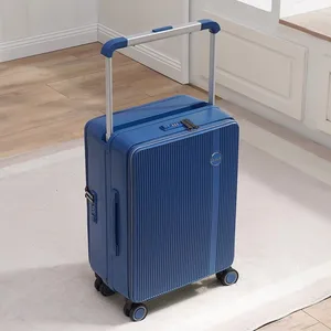 Canton Fair Luxury 3-Piece PP Luggage Sets Spinner Wheels TSA Lock Aluminum Trolley System