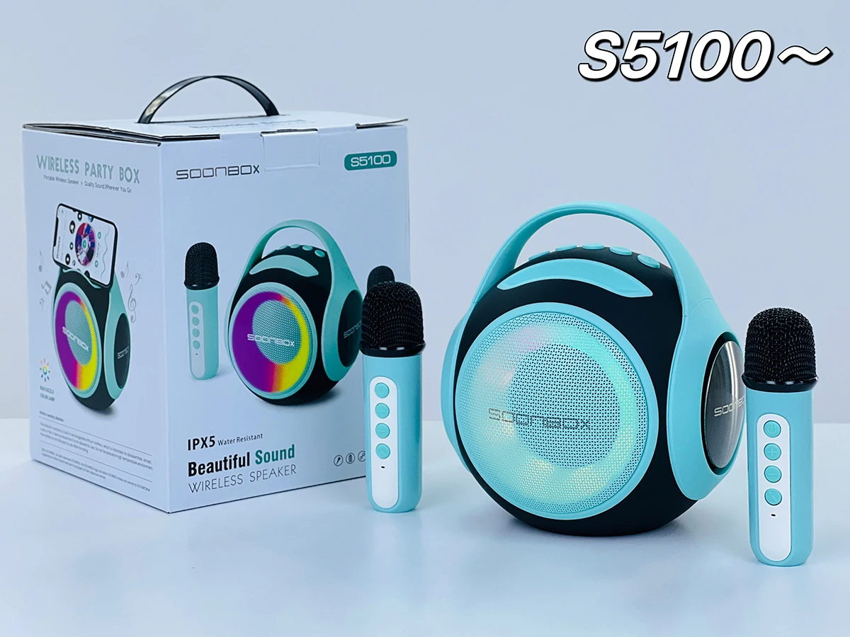 High Quality S5100 Soundbar IPX5 Waterproof Portable Microphone Sound Box Karaoke Wireless Speaker Dj Speakers