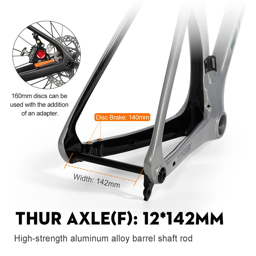 Lightweight Carbon Road Bike Frame with Disc Brakes