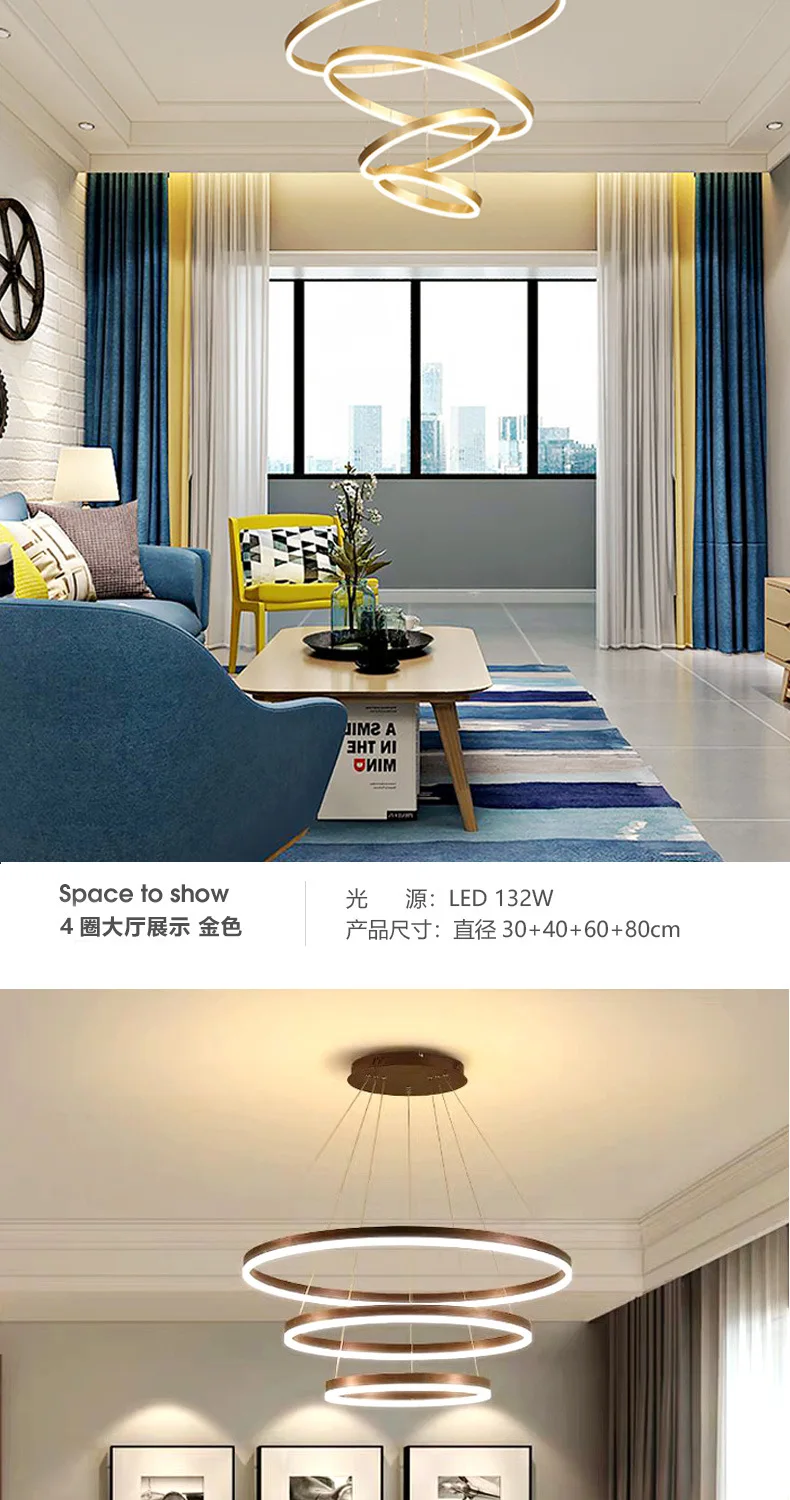 Modern And Minimalist Led Living Room Light For Luxurious Nordic