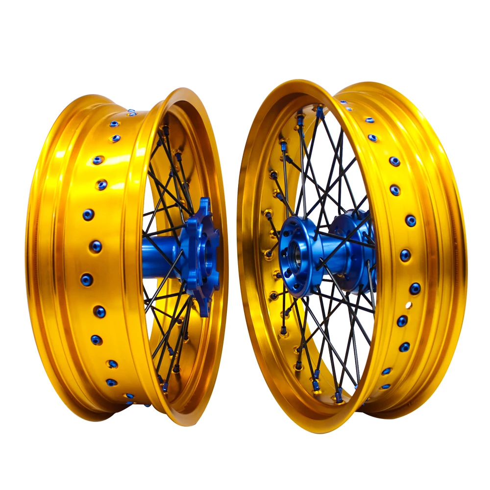 Factory Direct Sale RMZ DRZ 250 450 17 Inch SM Wheels Alloy Motorcycle Supermoto Wheels for Suzuki