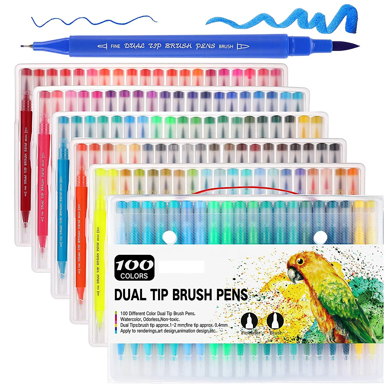 Stationery Watercolor Brush Pen Drawing Dual Tip Brush Pen Set Art