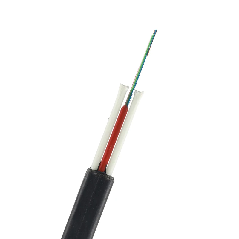 FTTH Outdoor 1-Core GYFXTBY Overhead LSZH Flat Single Mode Fiber Optic Cable G625D 2F 4F with PBT Loose Tube Material