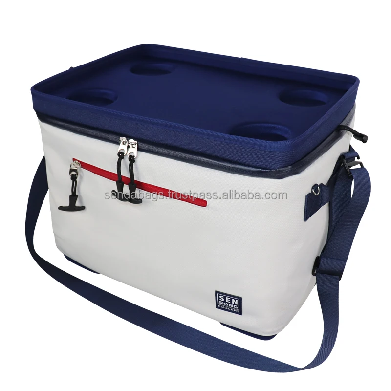 Customized Collapsible Extra Large Soft Portable Cooler Bags Leakproof Insulated Cans Cooler Box for Beach Camping Travel Picnic