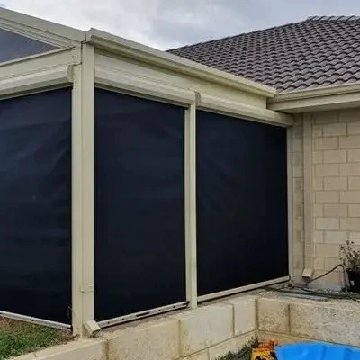 Motorized Patio Screen Fly Screen Mesh Automatic Retractable Zip Track Screen