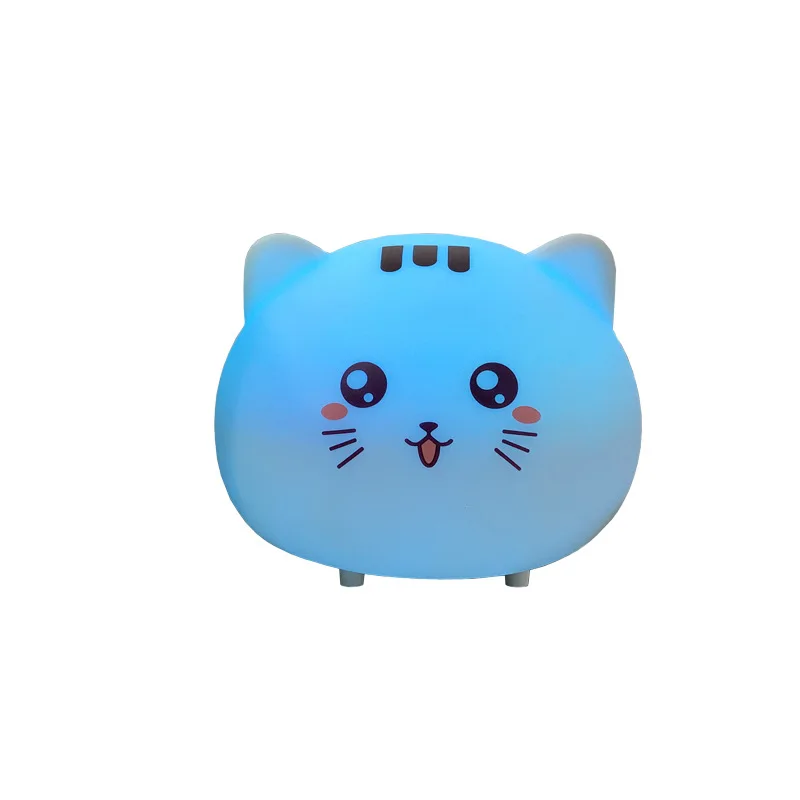 Bluethoo-caja de sonido portátil, minialtavoz de dibujos animados con lámpara táctil, con luz
