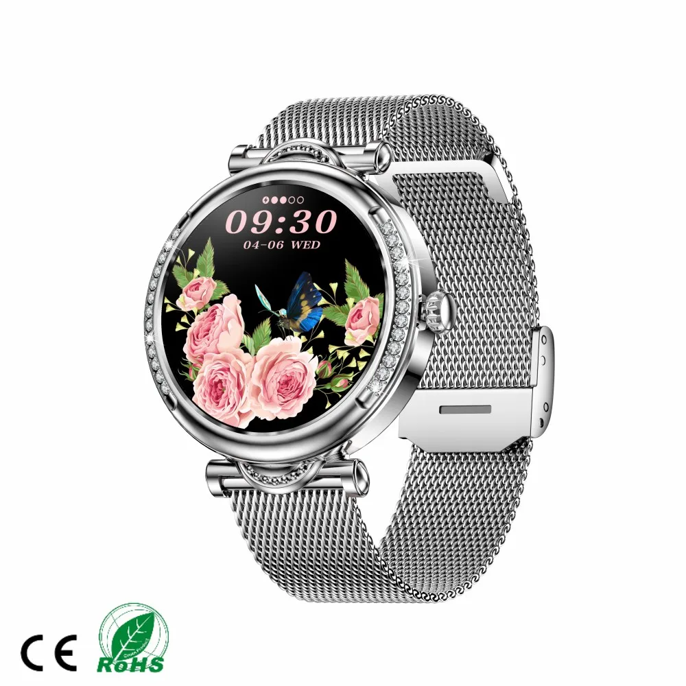 Password Screen Locking Function Steel Strap Fancy Women's Smart Sport Watch CF32 Lady Smart Watch