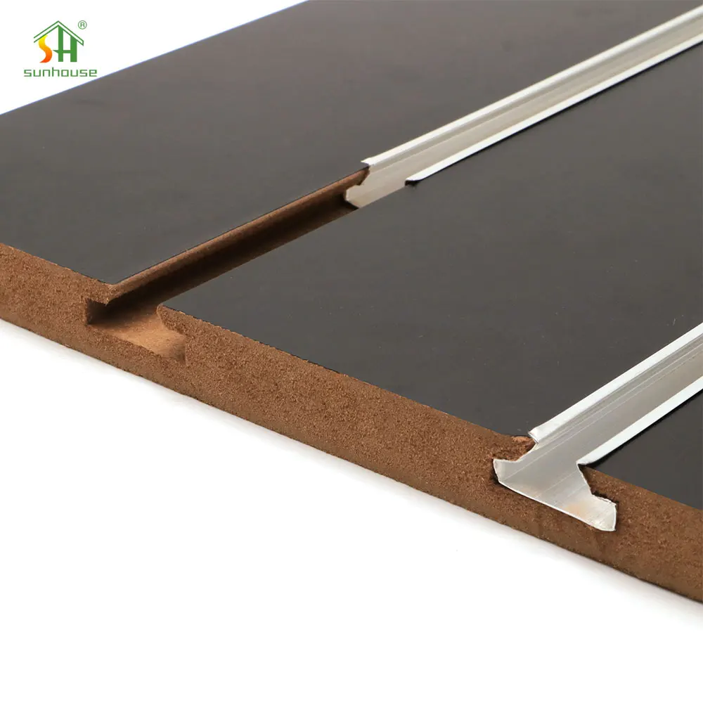 New Arrivals 4X8Ft Merchandising Display Shelve Slat Wall Mdf Board 1220X2440Mm Slatwall