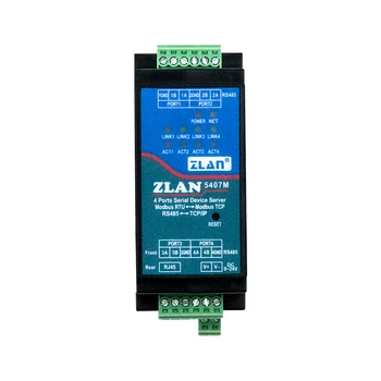 low price rj45 modbus tcp gateway industrial serial device server ZLAN5407M
