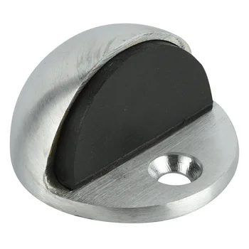 Floor Mounted Brass Door Stopper Rubber Door Holder  Half Moon Shape Door Stop Wall Protector