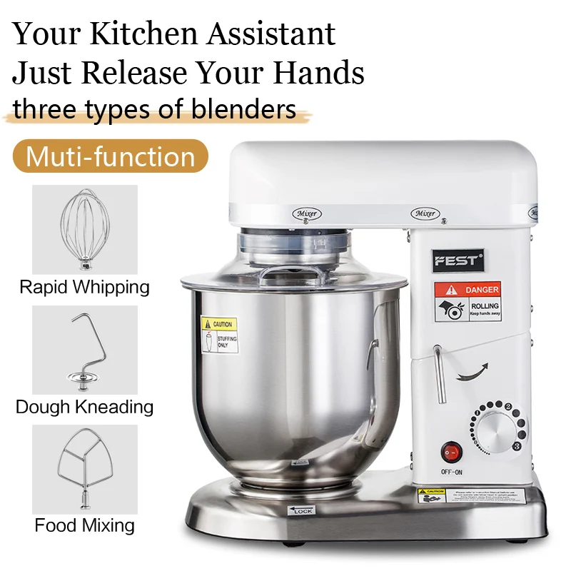 FEST Snack Machine 7L Commercial Food Mixers Automatic Electric Bakery Dough Mixer Equipment