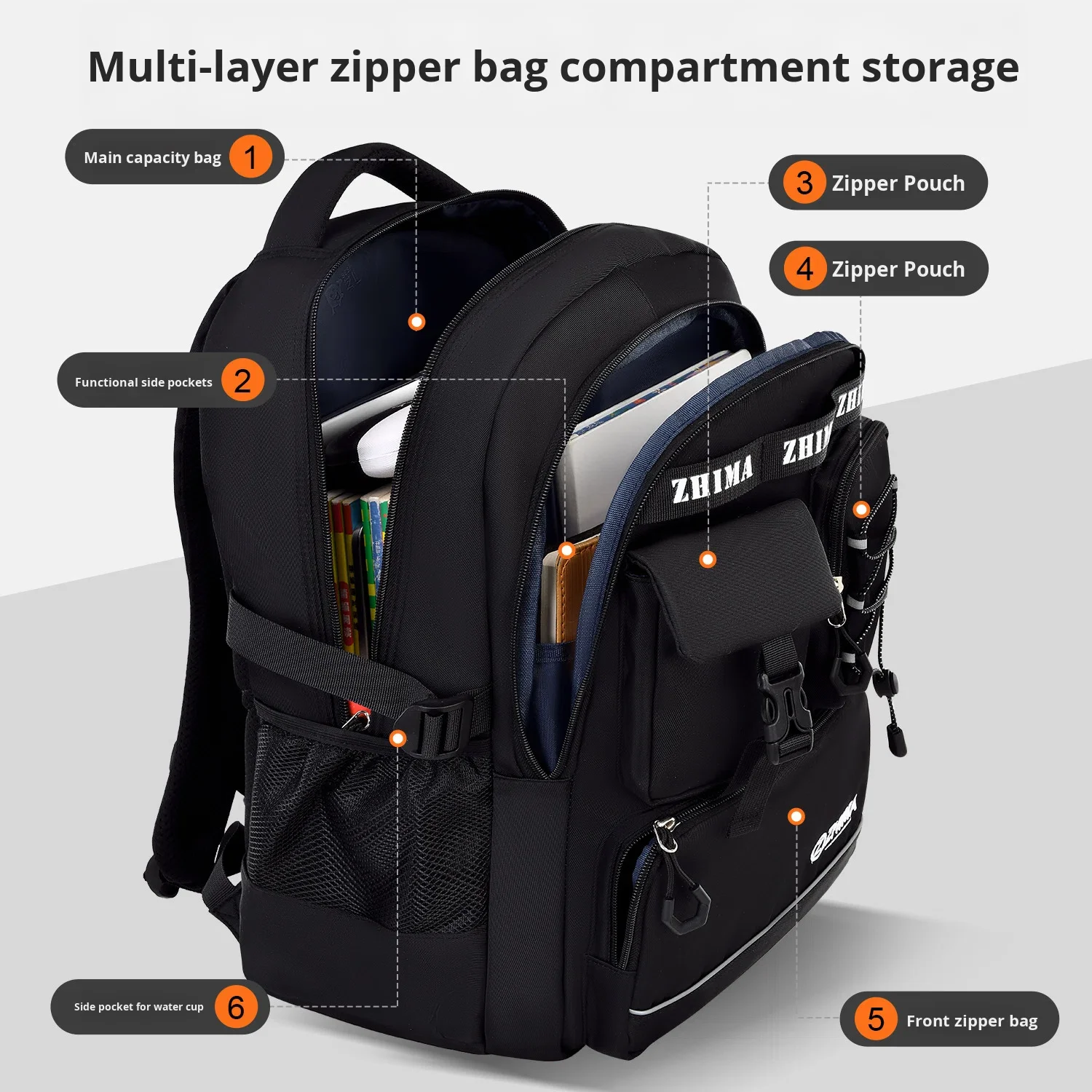 Waterproof Teen School Bags Boys Girls Sac a dos High Quality School Backpack for Teenag aperçu 3