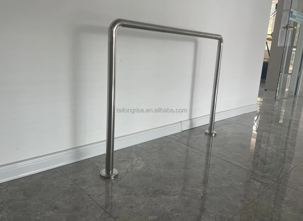 Floor Mounted Stainless Steel Safety Railing - Industrial Traffic ...