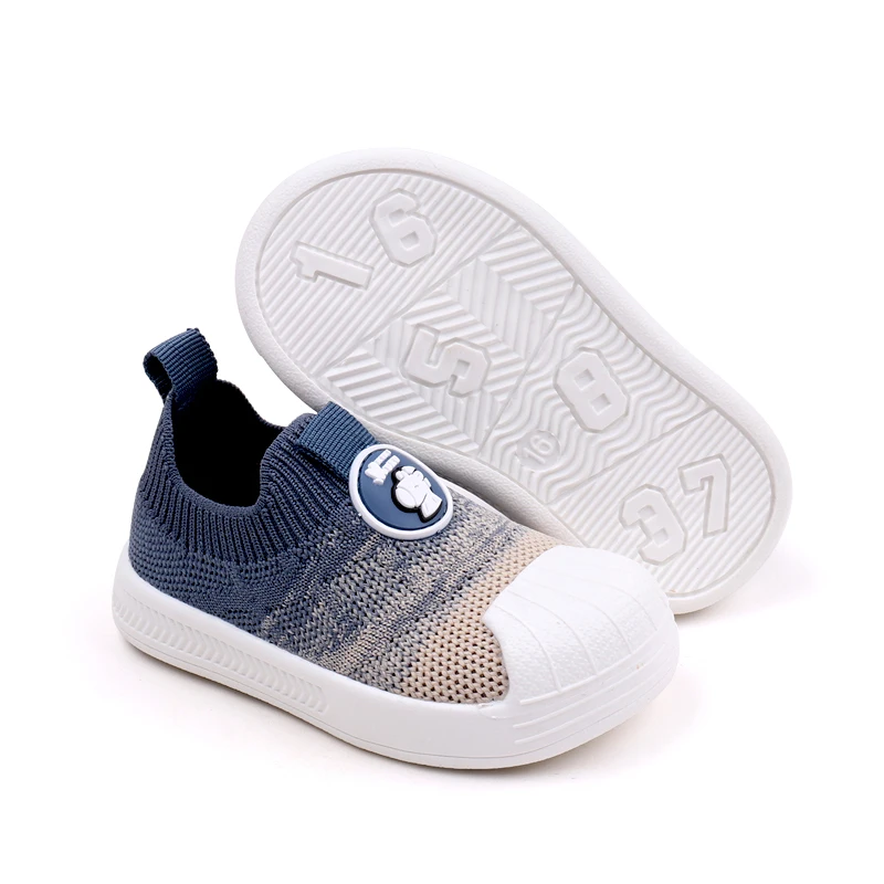 Spring and Autumn Knitted Shell Head Matching Mesh Breathable Baby Walking Shoes manufacture