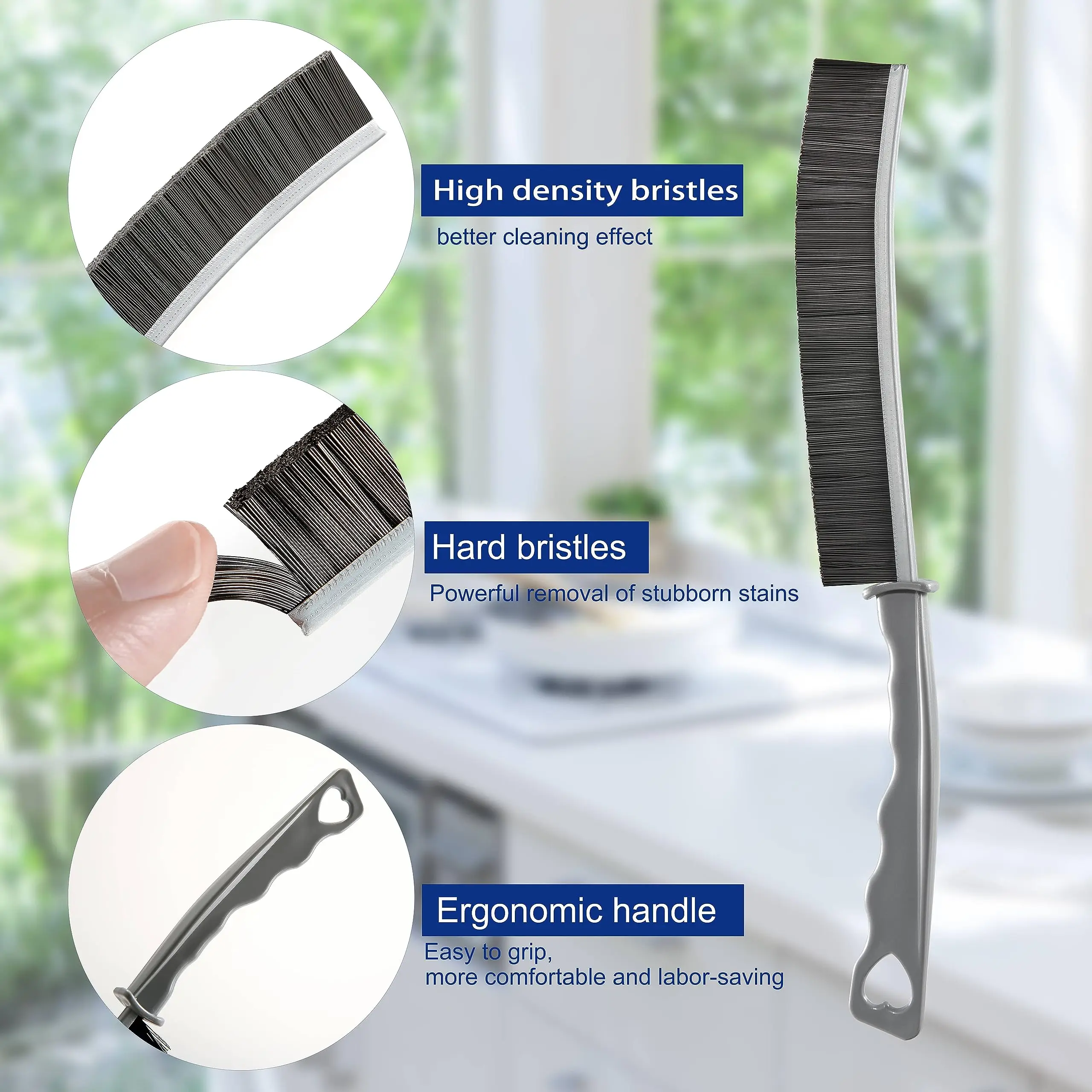 Hard Bristle Crevice Cleaning Brush Upgraded Bathroom Gap Cleaning