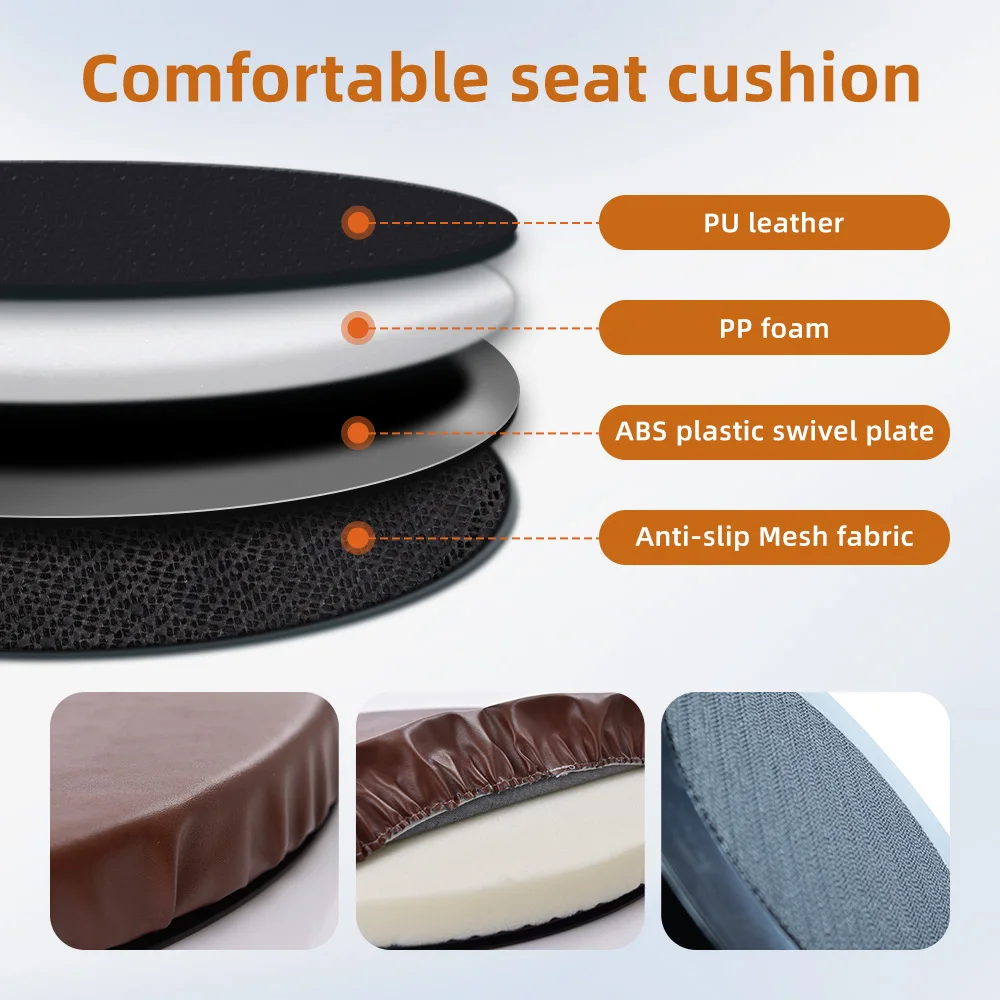 Wholesale Swivel Seat Cushion 360 Degree Rotating PU Faux Leather Remo - product detail 4