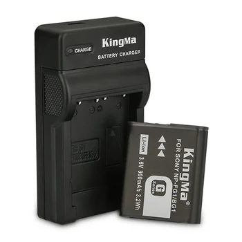 KingMa Durable 900mah NP-BG1 Battery and DCK Charger Kit for Sony DSC-HX20V H70 H90 DSLR Camera