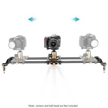 Neewer 39.4 Inches/100 cm Carbon Fiber Camera Track Slider Video Stabilizer Rail with 6 Bearings for //Camera DV Video detail image