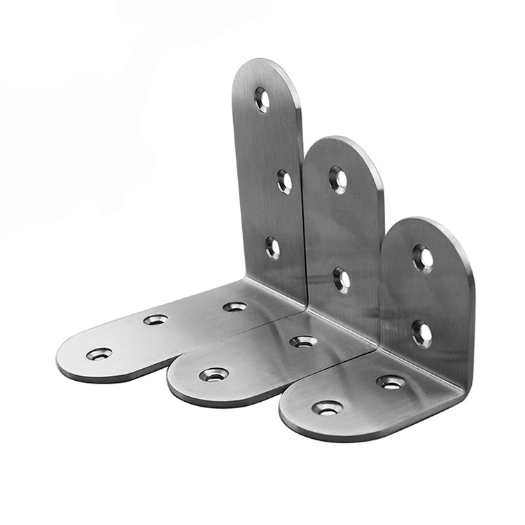 CAIYI Hardware Factory Standard Thick Galvanized Decorative Small Angle Stainless Steel Corner Brace Bracket for Wood Furniture