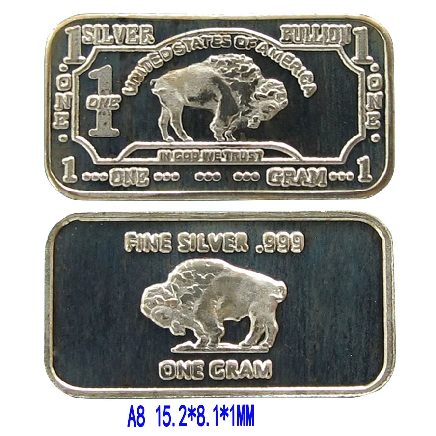 1 Gram 999 Fine Silver Buffalo Bullion Bar A8 Silver Antique - Buy Antiqu  Coin/silver Antique,Silver Bullion Bar,999 Silver Buffalo Bar Product on