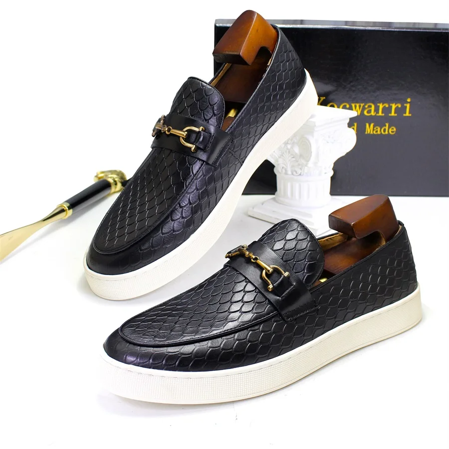 New Arrival Spring Autumn Monk Strap Casual Leather Shoes for Men Slip on Loafer Sports Running Shoes Waling Style Big Size Shoe