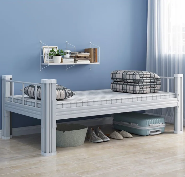 CKD Structure Iron Steel Single Bed in Flat Packing One Person Metal Bunk Bed Frame