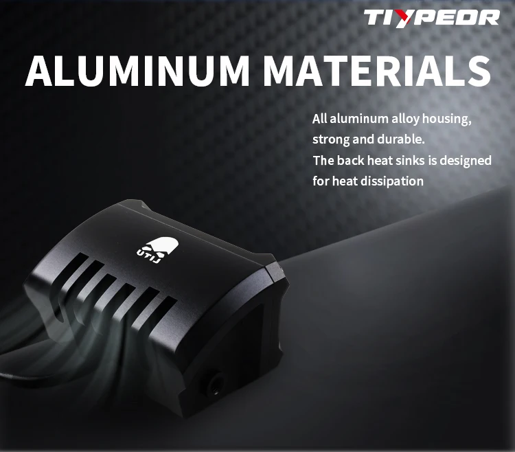 product tiypeor super bright spot flood combo beam led running light cnc aluminum led work light motorcycle car auxiliary headlight-5