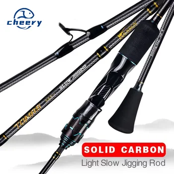 Japan Toray Carbon Fiber 2 Sections Slow Pitch Jigging Rods Hard Power Solid Tip Boat Spinning Casting Fishing Jig Jigging Rod – Metal Jig – view 2