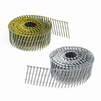 Threaded coil nails hardware coil nail gun special nails spiral pallet packing box metal light pole coil