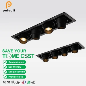 20W 32W Anti-Glare LED Recessed Spotlight Indoor Adjustable Angle Ceiling Aluminium for Office Hotel 3000K Spot Led Encastrable