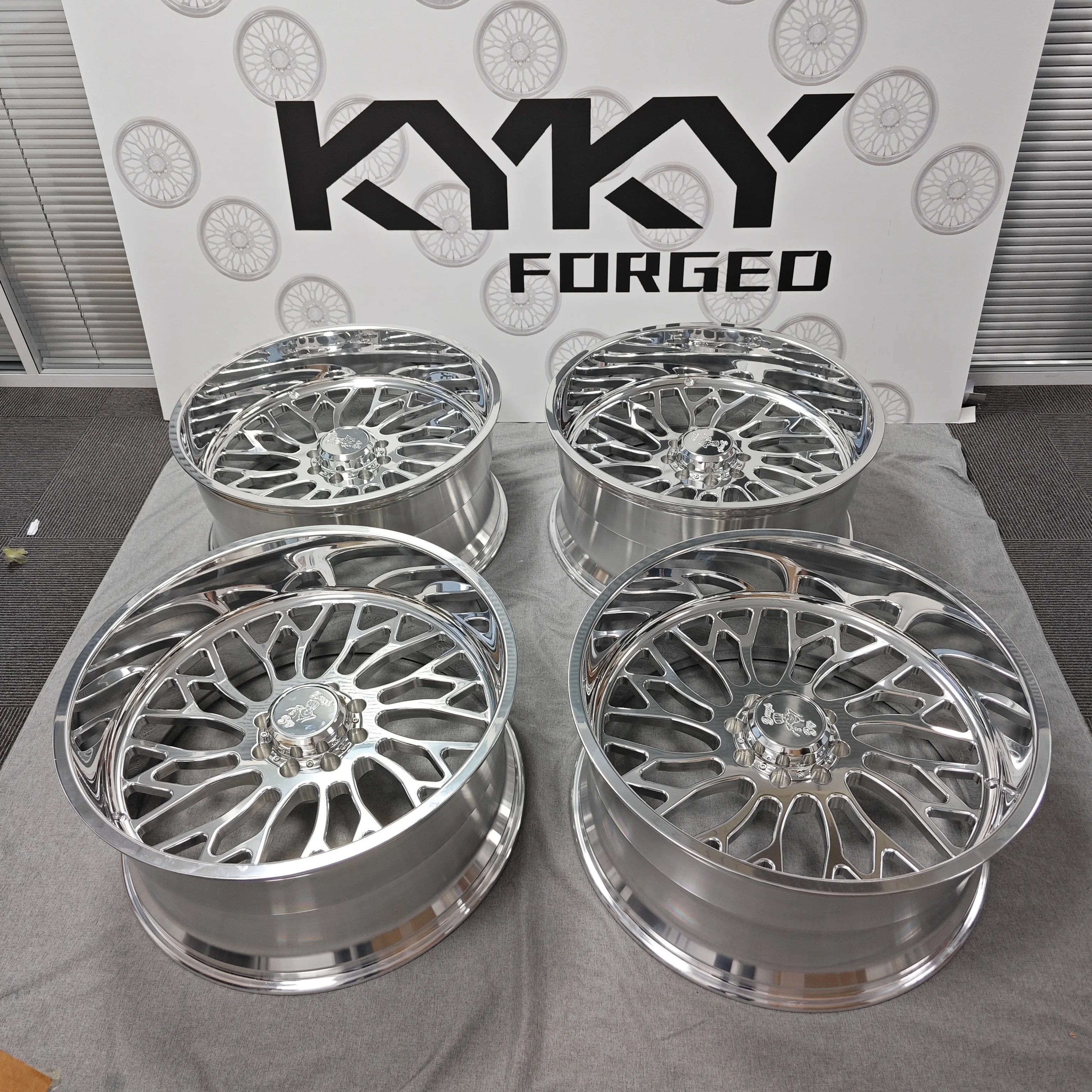 Custom Polished Forged Truck Wheels for Dodge Ram Ford GMC 20x10 22x10 ...