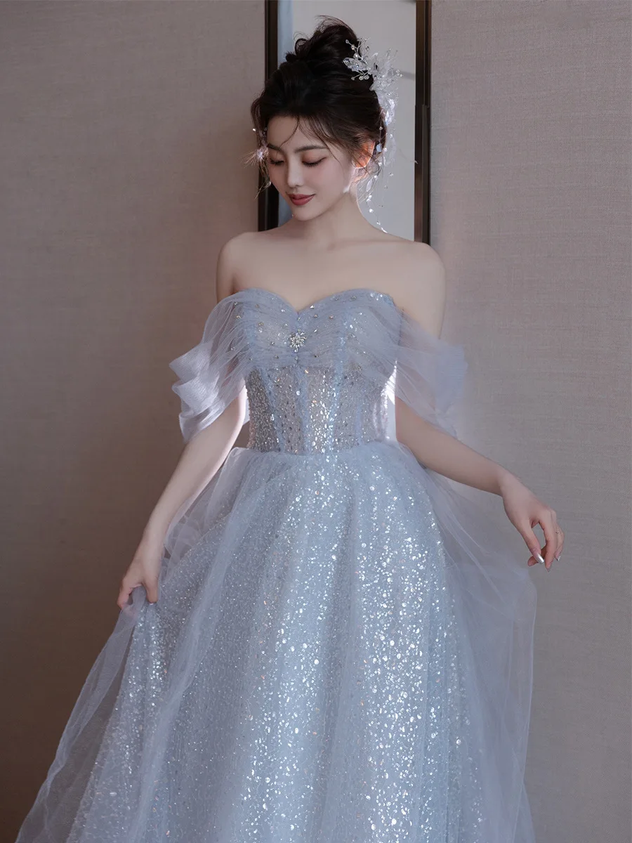 silver fairy dress S0570H Haze Blue Bride Dreamy Fairy Dress