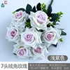 Rose d'angle en velours 7 têtes DG violet clair