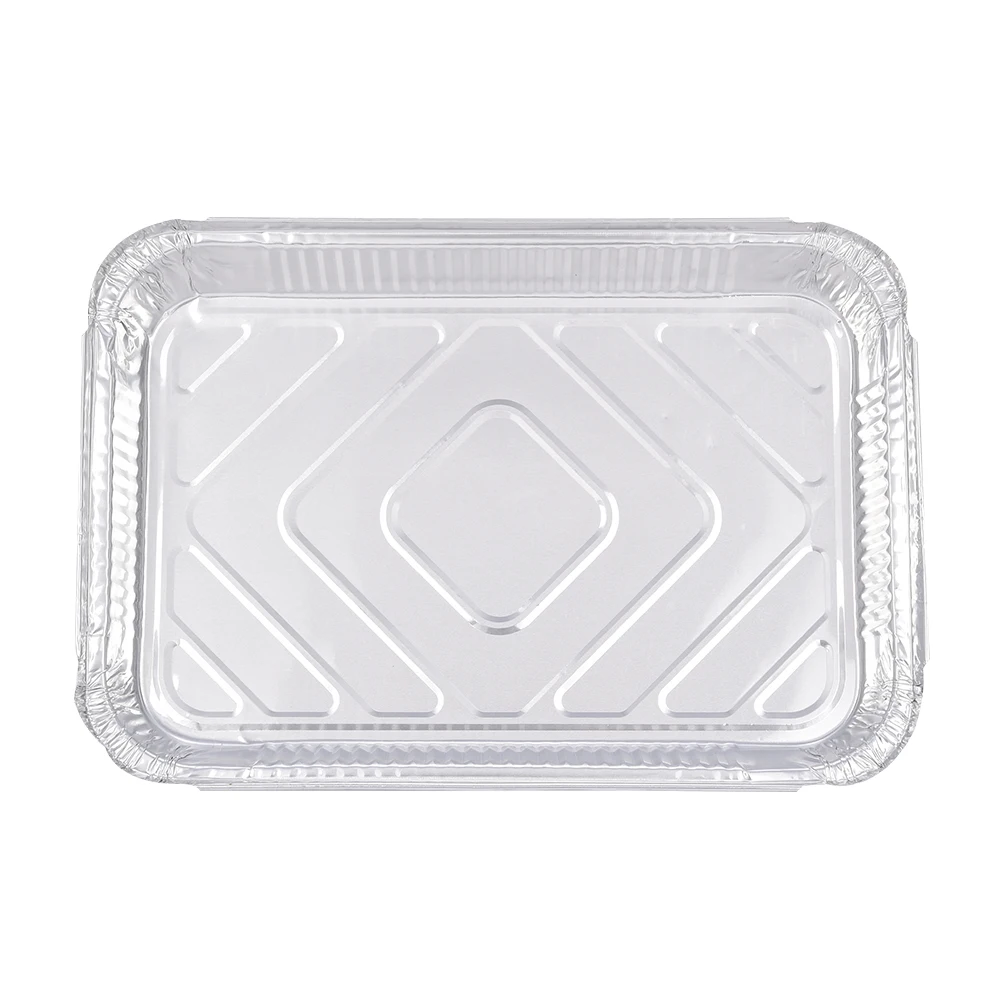 product tia ca66  12 inch square plate hotpot food warmer food storage disposable rectangle aluminum foil container-2