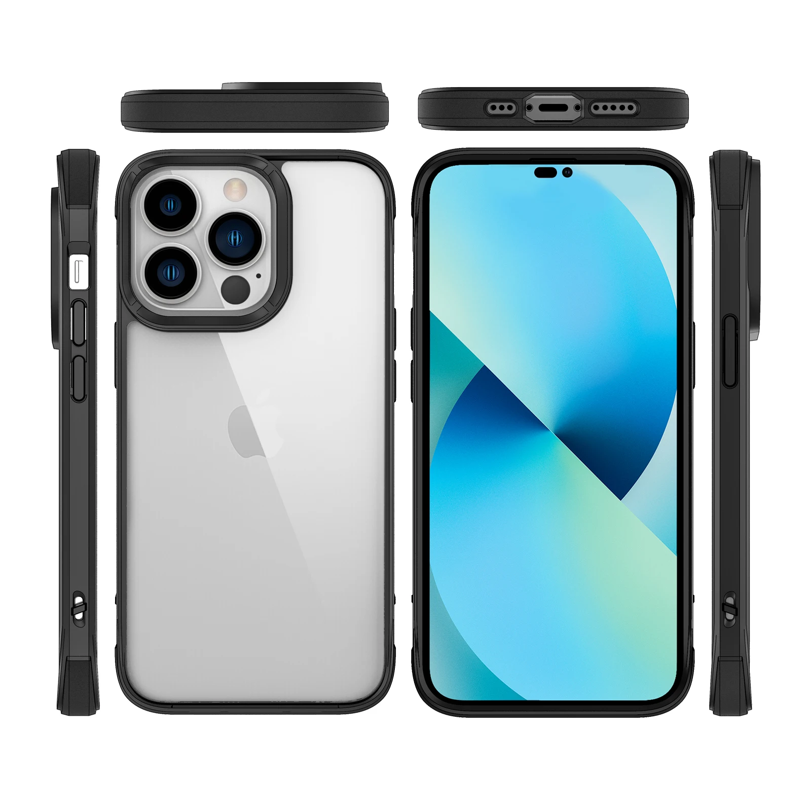 5 Color Waterproof Clear For Iphone 14 Pro Max 13 12 11 Case Tpu Phone