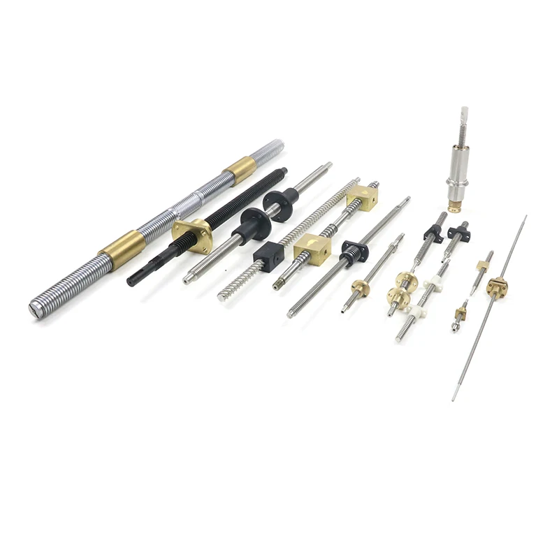 5mm 6mm 8mm 10mm Diameter Trapezoidal T5 T6 T8 T10 Miniature Lead Screw with Brass Nut for CNC Machine