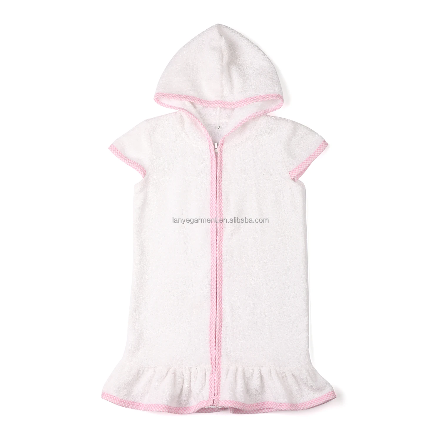 2024 Summer Seersucker Hooded Terry Cloth Kids Toddler Beach Cover Up