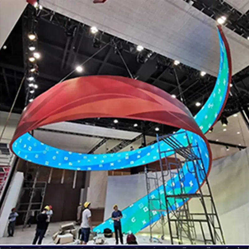 Curved Led Screen Custom Indoor Flexible Led Module GOB P1.86 P2.5 ...