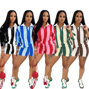 Women's Casual Outfits Winter Jogger Sets Crop Hooded Jacket Shorts Solid Sweatsuit Plain Dyed Woven Weaving Method Above Knee