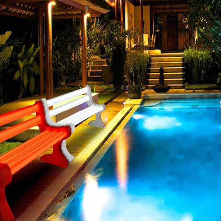 Colorful Bench RGB Lighting Luminous Backrest Anticorrosive Garden Illuminated Led Furniture Park Benches