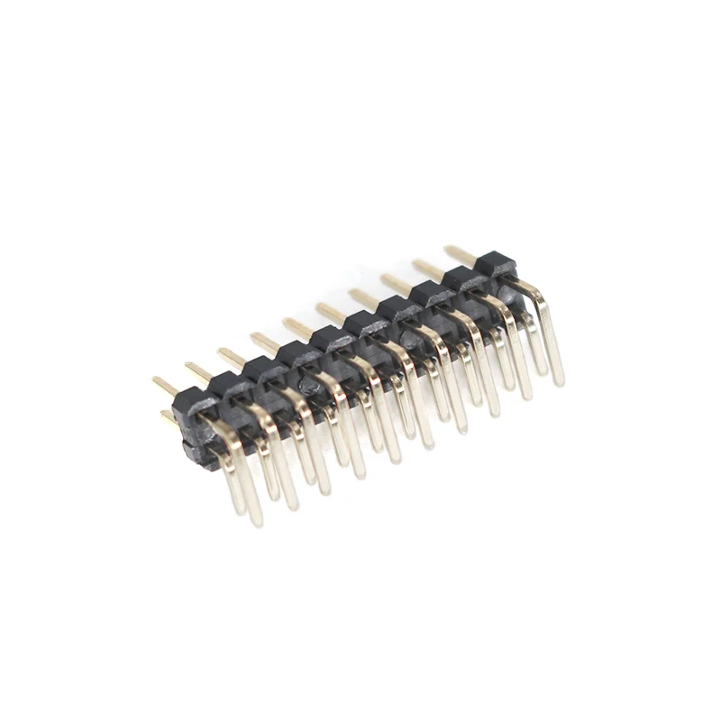 Pin Header Connector 16 Pin  90 Bent Sym Header 1.27mm 16p 2.54mm Pin Header Double Row Right Angle Type